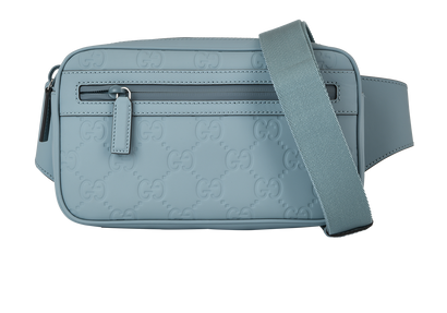 GG Rubber Effect Belt Bag, front view